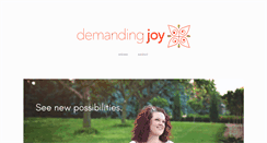 Desktop Screenshot of demandingjoy.com